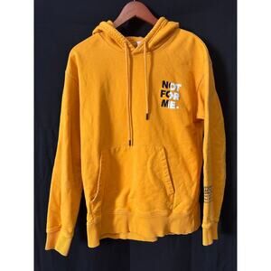 Zara NOT FOR ME yellow/orange hoodie Sz L
